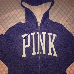 PINK Zip Up Purple Sweatshirt